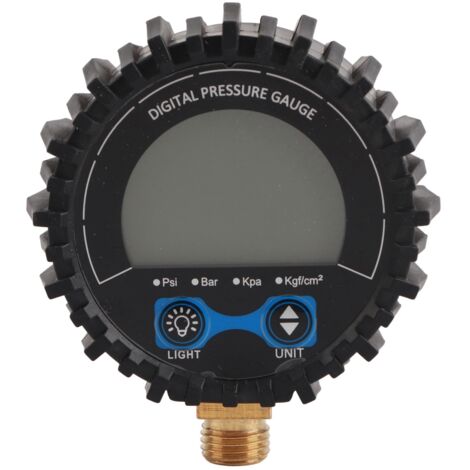 Manomètre numérique de pression des pneus, plage de 3 à 200 PSI, écran LCD rétroéclairé, lecture précise, universel pour voitures, camions et camping-cars. (1/5)