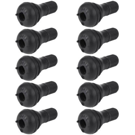 10 bouchons de valve de pneu TR412 pour voiture, à clipser, avec protection anti-poussière. (1/5)