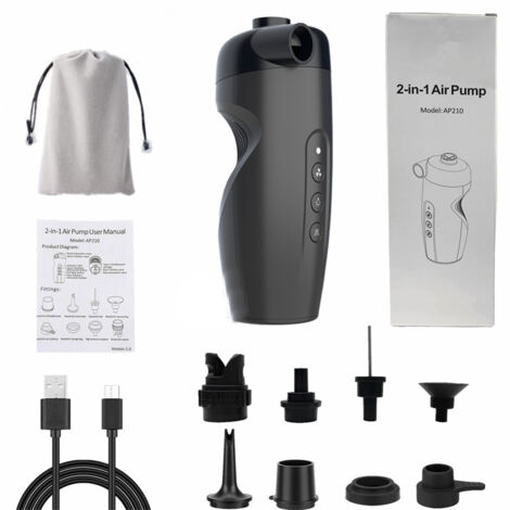 Pompe à air électrique d'extérieur sans fil 2 en 1 pour pneus, petite pompe à air - Pompe à air 2 en 1 AP210 (1/5)