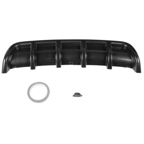 Diffuseur de pare-chocs arrière universel pour voiture, aileron arrière à 6 ailerons style requin (noir)