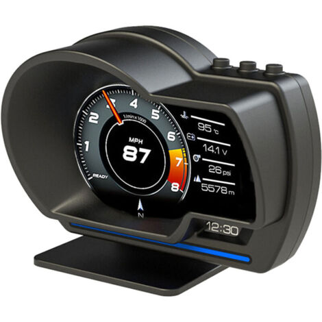Affichage Tête Haute de Voiture OBDⅡ + GPS, Affichage Tête Haute électronique Pièces de Rechange D'affichage Tête Haute de Haute 9 écrans d'affichage, Compteur (1/5)