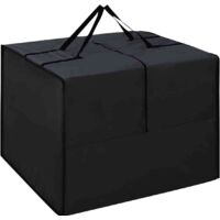 Sac de Rangement Coussin - Durable 210D Sac de Rangement pour Coussin de Jardin, Fermeture éclair Housse Rangement Coussin Exterieur avec poignées et capacité 81 x 81 x 61 c