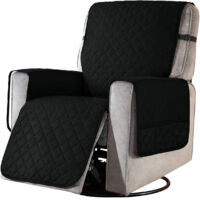 Protège fauteuil avec poches, protège fauteuil pour fauteuil TV 1 place poches housse fauteuil lavable protection fauteuil gris,S