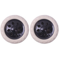 Lot de 2 roulettes de rechange slip en caoutchouc mousse (Noir, Roues chaudes)φ:16cm