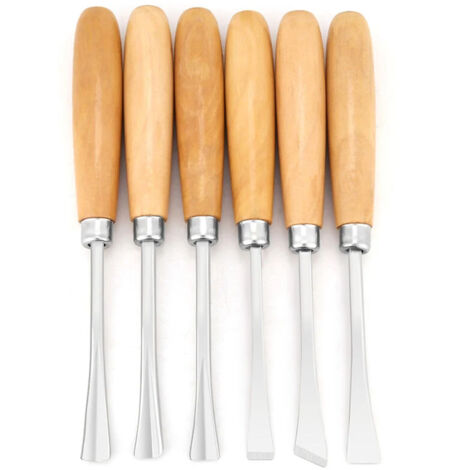 Burins à main, Ciseaux à bois, 6pcs Ciseaux à bois à la main, outils de sculpture sur bois de bricolage adaptés pour sculpteurs sur bois Artistes (1/5)