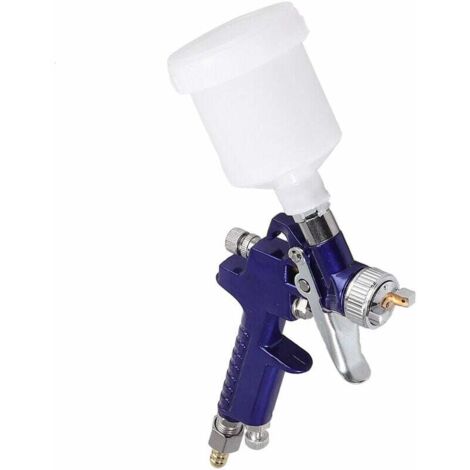 Mini pistolet à peinture en acier inoxydable air HVLP Alimenté par gravité 125ml (1/5)