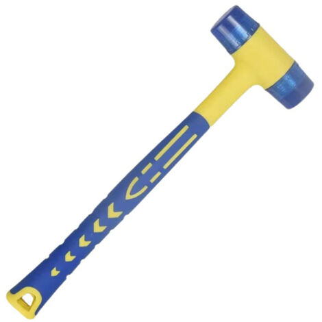 Maillet caoutchouc, Marteau caoutchouc avec Manche en fibre de verre antidérapant, avec double face souple