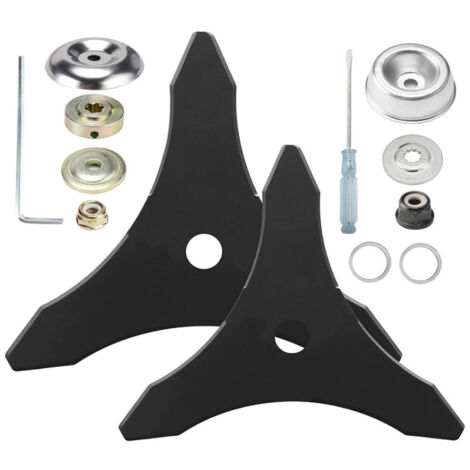 Lame de débroussailleuse,Lame de rechange en acier au carbure avec adaptateur pour tige de 25,4 mm ou 20 mm, compatible avec Husqvarna, Stihl, Oregon, Hitachi