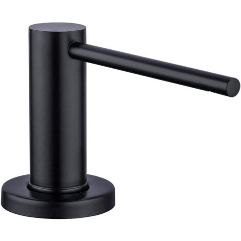 Distributeur de Savon à Pression en cuivre pour évier de Cuisine Utilisation multifonctionnelle Durable Facile à Nettoyer Grande capacité avec tête de Pompe rotative à 360 degrés 500ML Noir (1/5)