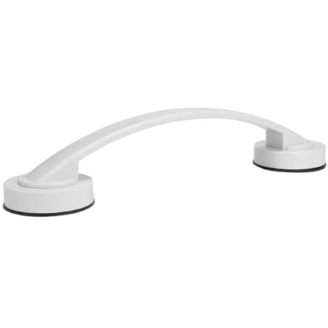 Grandes poignées de porte et de fenêtre en verre, portes coulissantes de salle de bain, armoires, poignées sans trou, poignées de réfrigérateur, barres d'appui de douche (blanche) (1/5)