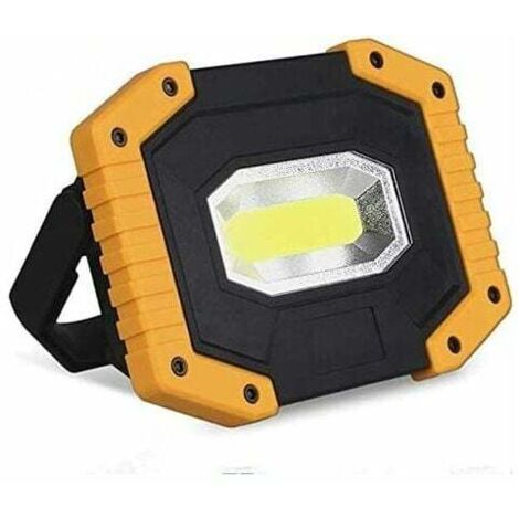 Projecteur LED Rechargeable 30W 2000LM Projecteur Chantier Lumière de Travail 3 Modes Lanterne Portable Projecteur LED USB pour Camping, Chantier, Garage, Atelier(1pack) (1/5)