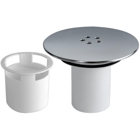Bonde Douche, Bonde de Douche 115mm, Remplacement de Couvercle de Siphon Douche, Capot Bonde de Douche Universelle, Couvercle de Prise de Douche Chromé, Débit Rapide (1/5)