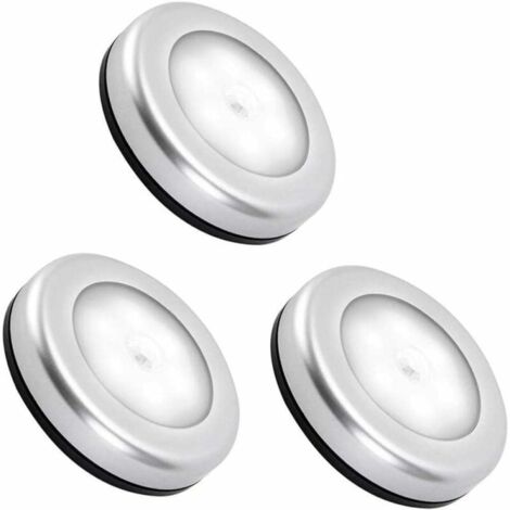 LED Motion Sensor Light Battery Operated for Stairs 3pcs Indoor Motion Detector Night Light LED Lighting Closet Wardrobe Hallway Children's Room Auto ON/OFF 3M Adhesive Cold White