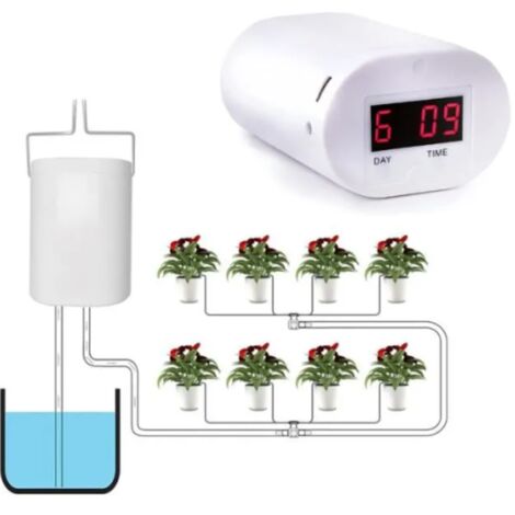 Système d'arrosage automatique intelligent avec écran LED, kit d'irrigation goutte à goutte d'intérieur pour plantes en pot, dispositif d'arrosage anti-fuite alimenté par USB, idéal pour la maison (1/5)