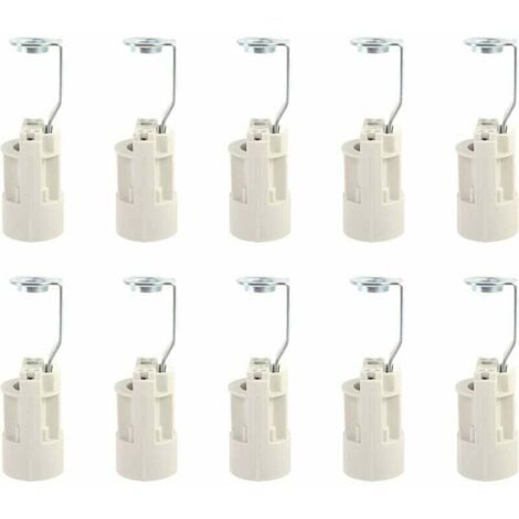 Lot de 10 Douilles E14 pour Lampes (70 mm Height) Bougie Supports Plastic Candle Sleeve Covers Alliage de Zinc et Plastique Hauteur Totale 70 MM Adaptées aux Lampes de Bureau Appliques Murale (1/5)
