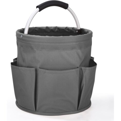 Panier de Nettoyage avec Poignée,Organiseur de Nettoyage Multi-Poches,Corbeille de Rangement en Tissu Oxford pour Stockage (Gris) (1/5)
