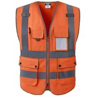 Hergestellt aus Sicherheitswesten/Arbeitswesten/Warnwesten mit Taschen und Reißverschluss vorne