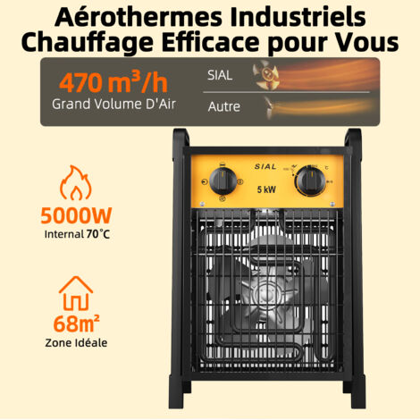 EN STOCK CHAUFFAGE CHANTIER RADIATEUR SOUFFLANT ELECTRIQUE TRAVAUX