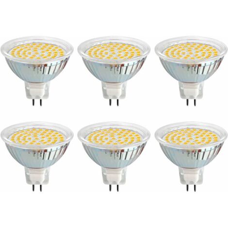GU5.3 LED-Lampe, 12 V, 3 W, Kaltweiß 6000 K, Ø 50 mm, 120 Grad, GU5.3 35 W, entspricht 50 W, 500 lm, AC/DC 12 V, MR16 GU5.3 LED-Strahler für Küche/Badezimmer/Schrank, nicht dimmbar, 6er-Pack FDC (1/5)