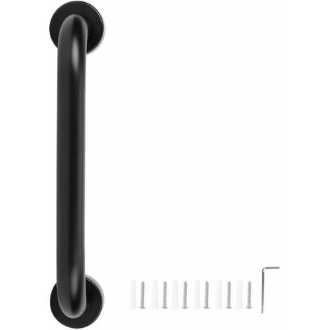 Badezimmer-Badezimmer-Handlauf aus schwarzem Aluminium, rutschfester Sicherheits-Haltegriff, Badezimmer-Zubehör, 30 cm, T-Audace (1/5)