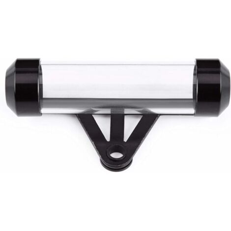 Zylindrischer Motorrad-Rahmenhalter aus Aluminiumlegierung und Acryl, allgemein wasserdicht, für die meisten Motorräder, 11 x 2,6 cm (4,3 x 1,02 Zoll) (schwarz)