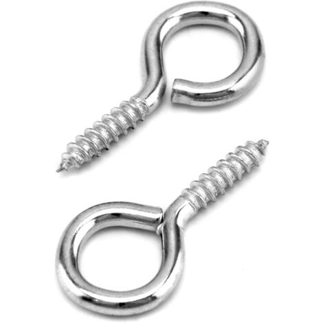 60 Stück Schraubösenschrauben 40 x 19 mm Ringschrauben verzinkt für Eisenwaren Gardinenseilketten Bastelartikel (1/5)