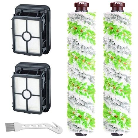 Ersatzpaket 2 Bürstenrollen + 2 Filter BISSELL Crosswave 17132 und 2225N Serie für Familien mit Haustieren Raucher Bissell Crosswave Staubsaugerzubehör (1/5)