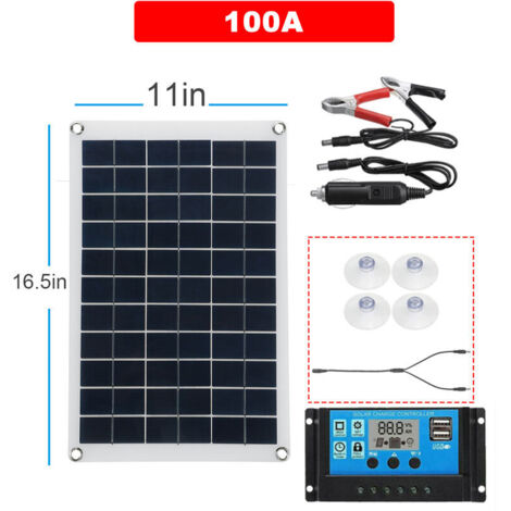 Produktbild von Tragbares 10-W-Solarpanel-Kit – Micro-USB, Monokristallines Silizium, Für Überwachungskameras, Camping, Wohnmobil & Außenbeleuchtung
