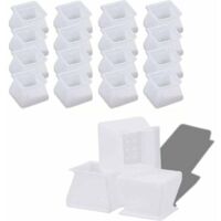 RTGPT 6er-Pack Silikon-Stuhlbeinkappen, quadratische Stuhl- und Tischbeinschoner, passend für Stühle und Tische