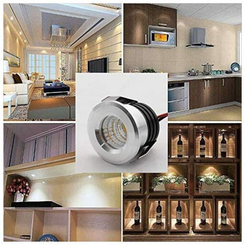 Maxant Kit 5 Mini Faretti LED Da Incasso 3W – Luce Bianca (6000-6500K), Alloggiamento In Alluminio, Driver Incluso (Foro 30mm) - 3