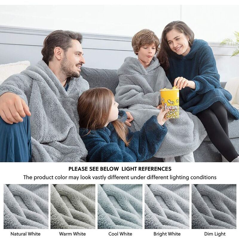 Felpa con cappuccio indossabile TV 2023, felpa con cappuccio invernale in pile di peluche caldo extra