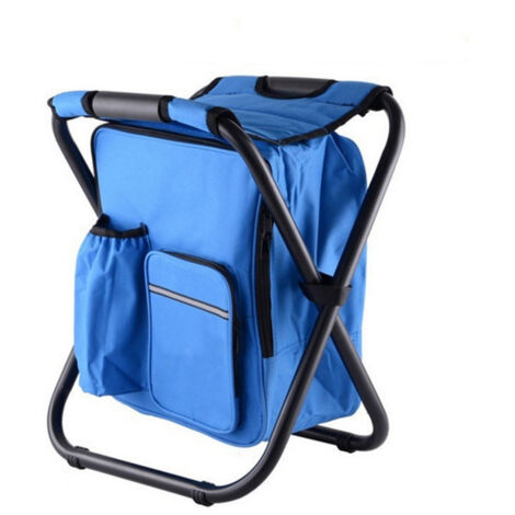 LEADALLWAY Sedia Pieghevole Da Campeggio Con Borsa Termica Incorporata - Compatta, Leggera E Resistente, Per Pesca E Picnic - 2