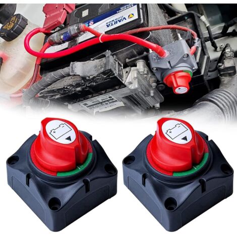 [JAMAIS UTILISÉ]Lot de 2 Coupe Circuit de Batterie 12V-24V/300A Interrupteur Isolateur de Batterie, Interrupteur de Déconnexion de Batterie étanche Commutateur d'Isolateur de Batterie pour Voitures, B