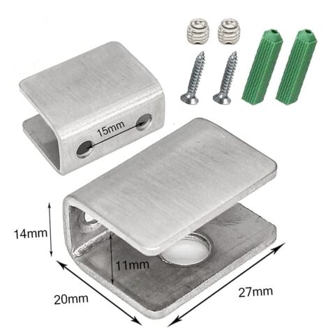 Kit 6 Supporti A Morsetto Per Tende Da 36 Mm – Fissaggio Senza Fori Per Ante In PVC/legno Da 1,6 A 2,5 Cm Con Adesivo, Per Tende A Rullo E Doppie