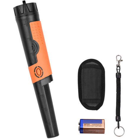 Yuclam Metal Detector Pinpointer IP68 completamente impermeabile, portatile, con puntatore a bacchetta, rilevatore di tesori con cicalino commutabile, vibrazione, batteria bonus, fondina e cordino
