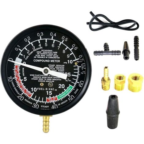 Kit Tester Manometro Per Pressione E Vuoto Carburante – HFS – Con Pompa E Valvola Per Carburatore