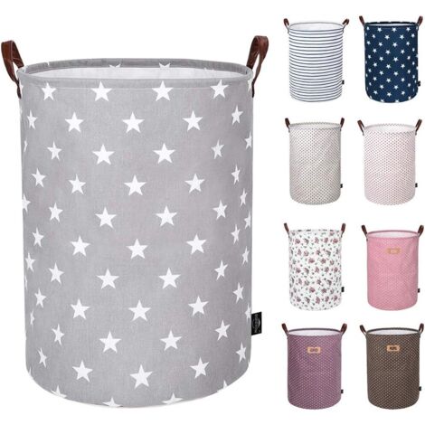 Cesto portaoggetti per vestiti da 19 pollici, pieghevole, grande capacità, grigio stella Cesto portaoggetti per vestiti da 19 pollici, pieghevole, grande capacità, grigio stella