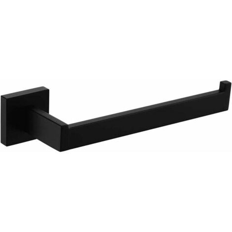 Portasciugamani da parete in acciaio inox SUS304, moderno portasciugamani per bagno e cucina, nero opaco (1/5)