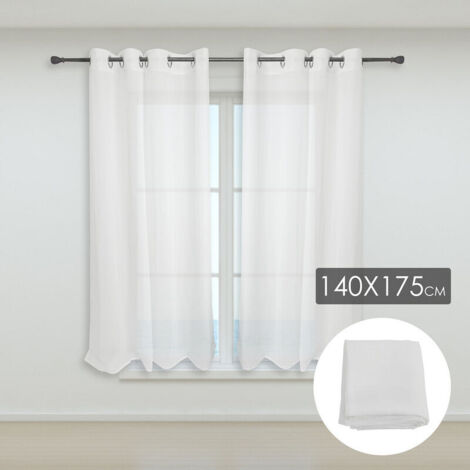 MIULEE Tende Trasparenti Ricamati Voile Tenda per Finestra con Occhielli 2 Pannelli per Soggiorno e Camera da Letto 140 X 225 cm Marocco Grigio