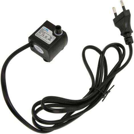 Mini pompa sommergibile per acqua, regolabile, silenziosa, impermeabile IPX8, con ventosa per acquario, spina UE 220-240 V, INHHUB (1/4)