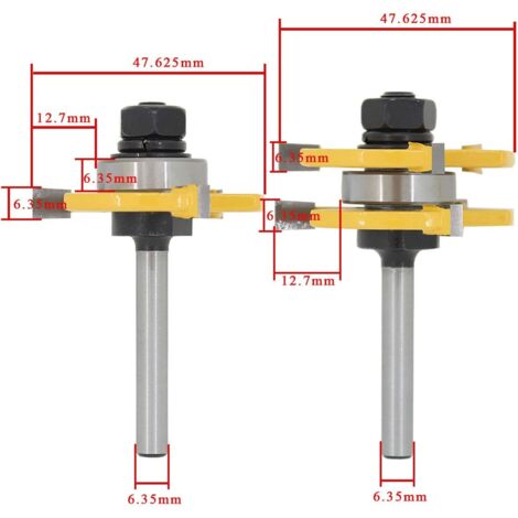 2 Punte Fresa A Scanalatura Singola In Metallo Duro – 4x22 Mm Per Alluminio E Legno – Per Router CNC E Macchine Legno