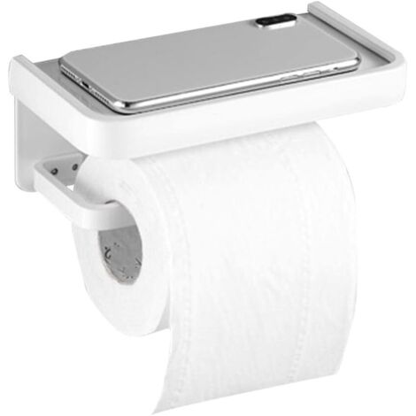 Porta carta igienica nera senza foratura senza viti con ventosa, supporto carta igienica da parete nero, porta rotolo WC in acciaio rivestito