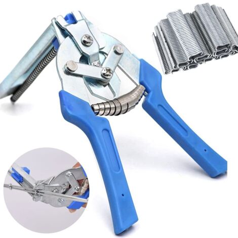 1 set di pinze per anelli di maiale con 600 clip a M per gabbie per animali domestici, gabbie per polli, quaglie, uccelli, gatti, cani, conigli, strumenti di installazione (1/4)