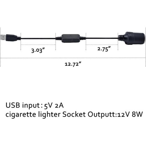 Presa accendisigari per auto USB da 5 V a 12 V Presa accendisigari per auto USB da 5 V a 12 V