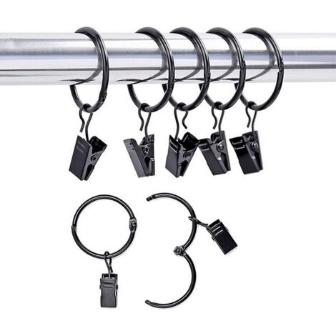 Anelli per tende in metallo con clip, diametro interno 1,5, confezione da 40 (bronzo rosso) | Leroy Merlin