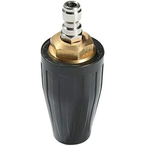 Ugello Turbo Triplo Per Idropulitrice – Rotante A 360° In Ottone, 4000 PSI, Attacco Rapido 1/4″ Per Pulizia Auto E Esterni
