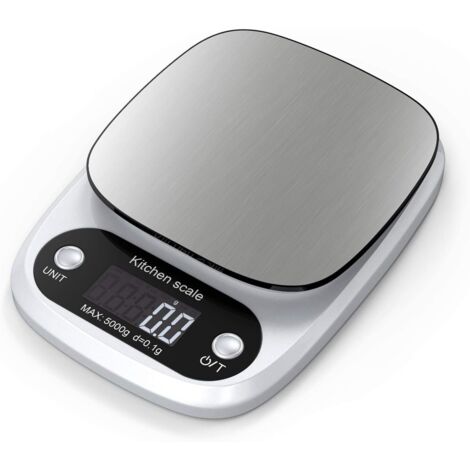 Bilancia da cucina digitale professionale con display LCD e funzione tara Argento (1/5)