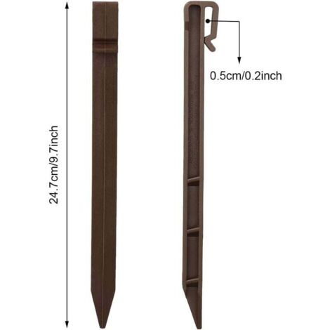 24 Picchetti In Plastica Resistente Per Tenda Da Campeggio: Pioli Leggeri (6g) 14,5 Cm Con Punta Affilata, Per Telo, Giardino E Roulotte