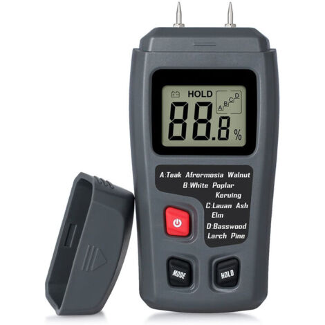 Misuratore di umidità portatile per legno, rilevatore di umidità per legno LCD, tester di umidità per legna da ardere, misurazione dell'umidità della carta, stile 1 (1/5)