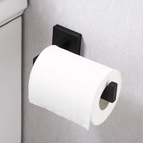 SetSail Portarotolo Carta Igienica Da Parete In Acciaio Inossidabile 304 Nero Opaco - Design Salvaspazio Con Doppio Perno Anticaduta